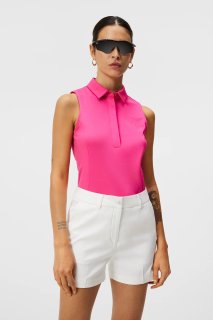 J.Lindeberg Golf Polo Dena Sleeveless Himbeer Damen
