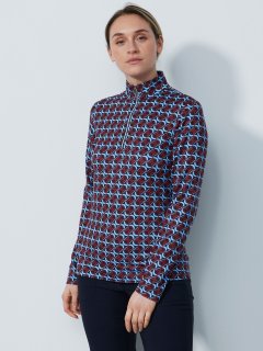 Daily Sports Golf Layer Airdrie Longsleeve Rot/Hellblau Damen