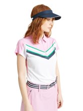 Abacus Golf Polo Simone Weiß-Rosa-Grün Damen