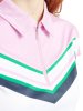 Abacus Golf Polo Simone Weiß-Rosa-Grün Damen