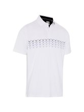 Callaway Golf Polo Chevron Block Print Weiß Herren M