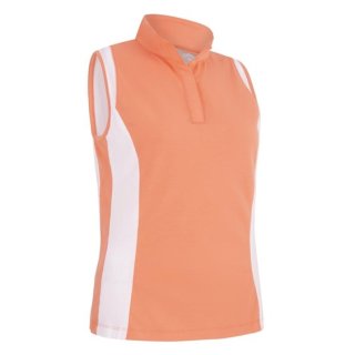Callaway Golf Polo Mesh Sleeveless Orange Damen M