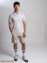 Cross Golf Polo Austin Weiß/Beige Herren XL