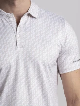 Cross Golf Polo Austin Weiß/Beige Herren XL