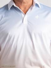 Cross Golf Polo Brendon Hellblau/Weiß/Beige Herren XL