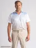 Cross Golf Polo Brendon Hellblau/Weiß/Beige Herren XL