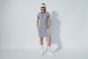 Daily Sports Kleid Mosaic Cap S Blau-Rose-Weiß Gemustert Damen