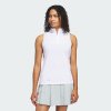 Adidas Golf Polo Ultimate365 Zip Mock Weiß Damen