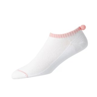 FootJoy Socken ProDry Lightweight Pom Pom Weiß-Rose EU 36,5 - 40,5