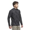 Adidas Golf Layer Go-To Printed 1/4 Zip Schwarz/Grau Herren