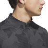 Adidas Golf Layer Go-To Printed 1/4 Zip Schwarz/Grau Herren