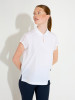 Abacus Golfpolo Manga Cupsleeve Weiß Damen