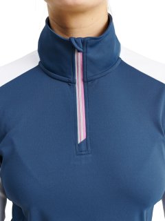 Abacus Golf Layer Cypress Halfzip Blau-Weiß-Rosa Damen