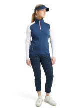 Abacus Golf Layer Cypress Halfzip Blau-Weiß-Rosa Damen