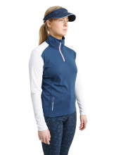 Abacus Golf Layer Cypress Halfzip Blau-Weiß-Rosa Damen