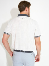 Abacus Golf Polo Dunsten Weiß-Grau Herren