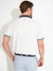 Abacus Golf Polo Dunsten Weiß-Grau Herren