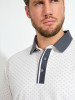 Abacus Golf Polo Dunsten Weiß-Grau Herren