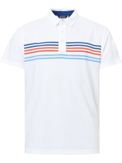 Abacus Golf Polo Telford Weiß-Gemustert Herren