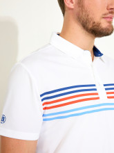 Abacus Golf Polo Telford Weiß-Gemustert Herren