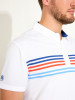 Abacus Golf Polo Telford Weiß-Gemustert Herren