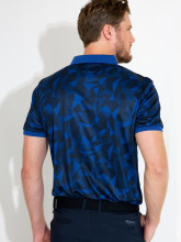 Abacus Golfpolo Tumble Drycool Blau-Gemustert Herren