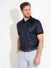 Abacus Golfpolo Tumble Drycool Dunkelgrau-Gemustert Herren