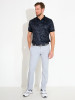 Abacus Golfpolo Tumble Drycool Dunkelgrau-Gemustert Herren