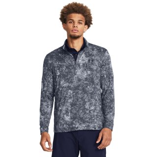 Under Armour Layer Playoff Printed 1/4 Zip Blau-Gemustert Herren