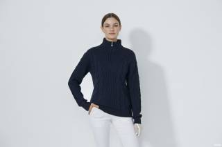 Daily Sports Pullover Kabelstrick Lining Navy Damen