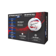 TaylorMade Golfball SpeedSoft Ink Blau/Rot 1 Dutzend