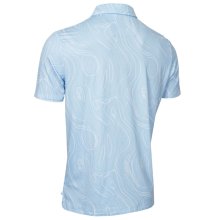 Calvin Klein Golf Polo CK Print Marble Hellblau Herren