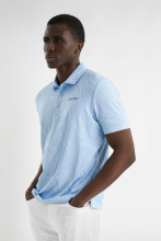 Calvin Klein Golf Polo CK Print Marble Hellblau Herren