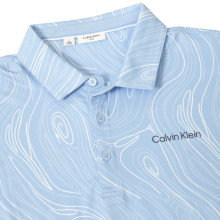 Calvin Klein Golf Polo CK Print Marble Hellblau Herren