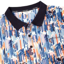 Calvin Klein Golf Polo CK Print Glitch Mehrfarbig Herren
