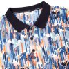 Calvin Klein Golf Polo CK Print Glitch Mehrfarbig Herren
