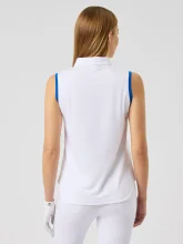 Daily Sports Golf Polo Argyle Sleeveless Weiß/Blau...