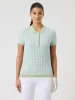Daily Sports Golf Polo Knit Muted Pistachio Mehrfarbig Damen