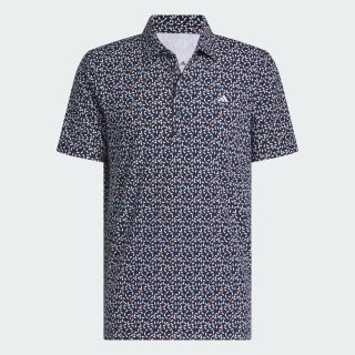 Adidas Golfpolo Ultimate365+ Print Navy/Weiß/Orange Herren