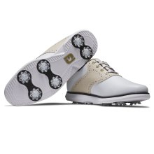 FootJoy Golfschuh Traditions Spikes Weiß/Beige Damen