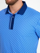 Abacus Golf Polo Dunsten Blau-Gemustert Herren