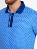 Abacus Golf Polo Dunsten Blau-Gemustert Herren