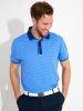 Abacus Golf Polo Dunsten Blau-Gemustert Herren