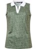 Abacus Golfpolo Victoria Drycool Sleeveless Grün-Gemustert Damen