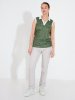 Abacus Golfpolo Victoria Drycool Sleeveless Grün-Gemustert Damen